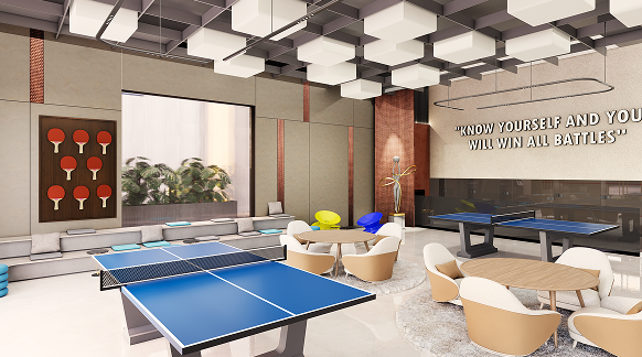 The 41 West recreation lounge