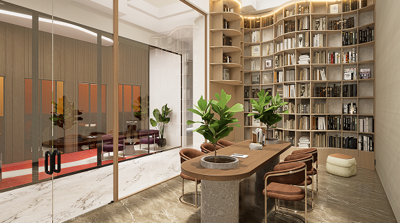 The 41 West library and workspace